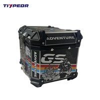 TIYPEOR Coffre arrière en aluminium pour moto 36L, grande valise étanche, boîte de rangement pour moto, pour R1200R R1200S R1250GS