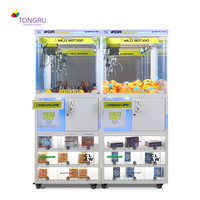 Machine de jeu d'arcade à grue avec 9 grilles de présentation, jeu commercial, impression personnalisée, prise en charge des pièces de monnaie, des billets et des cartes de crédit, fonction de paiement multiple