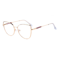 8620 nouvelles lunettes anti-lumière bleue pour femmes-montures œil de chat haut de gamme avec charnières à ressort, lunettes photochromiques en métal