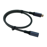 Câble d'extension Type-C (1m/40 Gbit/s/240W) USB 3.2/4.0 à charge rapide, gaine en nylon tressée, pour scanner de codes-barres et ordinateur