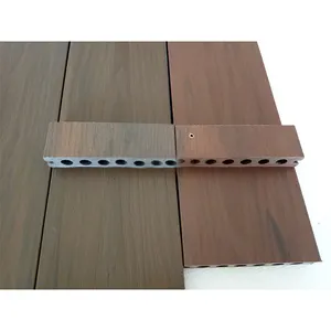 Placa de piso de PVC de extrusão com tampa de alta qualidade material anti UV WPC composto de piso de azulejos