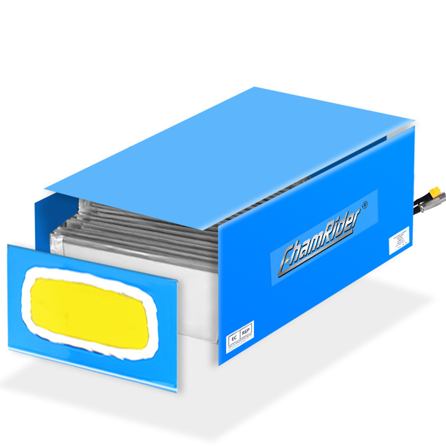 Chamrider для 3000W 5000W, фара для электровелосипеда в Комплект 18650 21700 или полимерные элементы сильной мощностью 72V 32AH, фара для электровелосипеда в прямоугольник ионно-литиевая аккумуляторная батарея