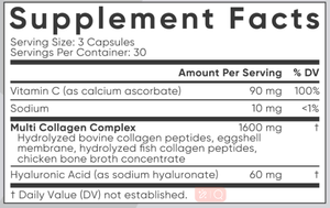 Compléments alimentaires LIFEWORTH Collagène marin 100% peptides hydrolysés Acide hyaluronique enrichi Vitamine C Produits de beauté Peau adulte - Product Image 3