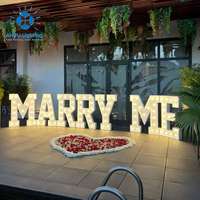 Lettres lumineuses géantes 3D en PVC LED IP65 pour décoration extérieure de mariages et de fêtes