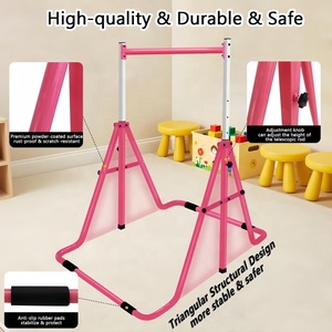 Attrezzatura Ginnica Pieghevole per Bambini, Facile da Montare, Portatile, in Acciaio Inox, per Allenamento con Barra Orizzontale Indoor - Product Image 5