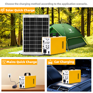 300W Portable Solar <b>Generator</b> Battery Power Station 220V Pure Sine Wave Suitable for <b>Camping</b> and Outdoor Emergency Use AY300-12 - Product Image 1