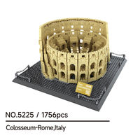 Ensemble de blocs de construction Wange 5225 Colisée Rome Italie, jouet de construction en plastique ABS pour enfants, unisexe, cadeau éducatif à assembler