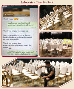 Modern istiflenebilir olay parti paslanmaz çelik altın düğün sandalyesi kiralama - Product Image 6