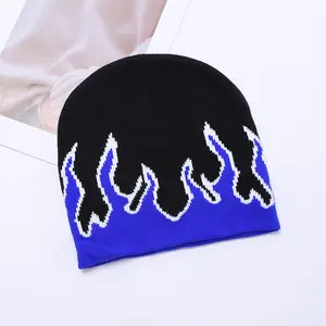 Con diseños de colores personalizados geniales, gorro de rayas, gorros de punto, gorro de acrílico con estampado completo