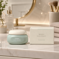 Ensemble de flacons compte-gouttes en verre givré de luxe pour soins de la peau, sérum et huiles essentielles, 30ml, 50ml, 60ml, et pot à crème personnalisé pour emballage cosmétique