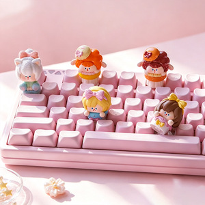 DiMieMie Rainbow <b>Macaron</b> Keycaps Cute Blind <b>Box</b> Figurines Keyboard Ornaments Collectible Gift Set - Product Image 2