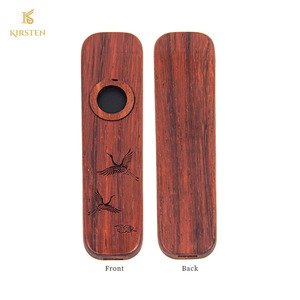 Kazoo Profesional Hecho a Mano <span class=keywords><strong>de</strong></span> la Marca KIRSTEN, Grabado con Láser, Patrón Vintage, Madera <span class=keywords><strong>de</strong></span> Palisandro y Nogal Negro, Modelo KKZ02, Regalo - Product Image 2