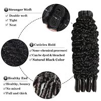 Vente en gros usine de mèches de cheveux humains brésiliens bruts non traités, bouclés style birman, à tissage rapide, double trame machine, pour femmes