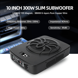 Âm Thanh Xe Hơi Khuếch Đại Loa Siêu Trầm 10 "400 Watt Dưới Chỗ Ngồi Mỏng Loa Siêu Trầm Khuếch Đại Xe Loa Siêu Trầm Với Cài Đặt Dây - Product Image 3