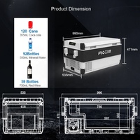 NOUVEAU 2025 Antuncle Factory Réfrigérateur-congélateur portable à compresseur 100L, Glacière de camping avec port USB pour usage extérieur