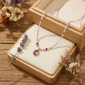 Bingxin Gioielli <span class=keywords><strong>2026</strong></span> Ultima Collezione Vintage di Gioielli Artigianali, Collana con Ciondolo in Metallo e Perline di Gemme Naturali Colorate per Donne - Product Image 4
