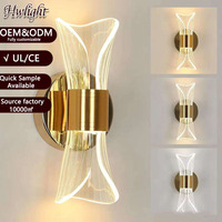 Applique murale LED décorative moderne en acrylique et fer pour salle de lecture, hôtel, vente en gros, personnalisable, OEM, directement de l'usine, contrôlée par le contrôleur de qualité