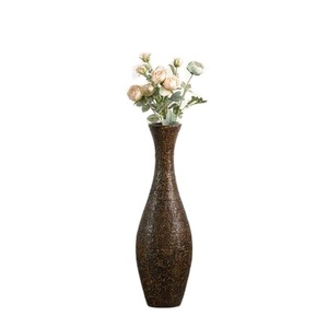 Gold Metal Trumpet Vase Wedding Decorative Brass Floor Vase Large Size Modern Gold Plating <b>Flowers</b> <b>Display</b> Vase for Multiple Use - Product Image 5