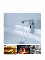 Robinet de lavabo à capteur économe en énergie en cuivre, contemporain et auto-développé, avec une durée de vie de 500 000 utilisations