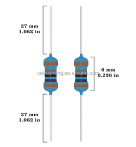 25 valores = 250PCS 1/2 W Kit de surtido de resistencias 1 Ohm a 1M Ohm 1/2 Watt 1% Resistencias de película metálica - Product Image 2