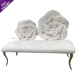 Canapé de mariage en velours blanc avec pieds en acier inoxydable, idéal pour les événements et les fêtes, décoration de la maison, vente chaude - Product Image 3