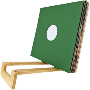 Wooden <b>Record</b> Storage Rack Solid Wood Desktop Organizer For Vinyl CDs Books Multipurpose Display <b>Stand</b> - Product Image 2
