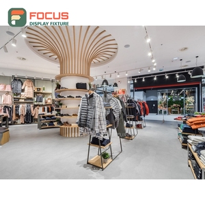 Contemporary Retail Project <b>Led</b> <b>Lighting</b> Gondola Shelving Odm Service Clothing Store - Product Image 3