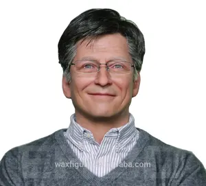 एनिमेटेड यथार्थवादी जीवन आकार व्यापार आदमी सिलिकॉन मोम प्रतिमा