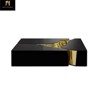 Table basse en bois de style minimaliste nordique à double tiroir grande capacité Table basse de designer italien