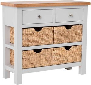 Modern <strong>Console</strong> <strong>Table</strong> with MDF Baskets Top <strong>Slim</strong> Storage Hallway Telephone Stand Cabinet Accent Design for Living Room Bathroom - Product Image 6