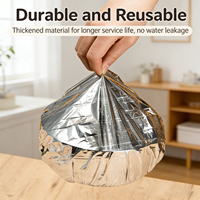Couvre-aliments universels en aluminium, films étanches en aluminium pour bols, casseroles et poêles