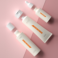 Ensemble d'emballages cosmétiques en plastique mat de luxe personnalisés pour toner, crème, lotion, flacon compte-gouttes, pot 50/100/150 ml