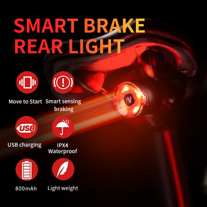 Luces Traseras Inteligentes para Bicicleta A09, Luces de Advertencia Recargables para Bicicleta de Carretera y Montaña, Equipo de Ciclismo - Product Image 2