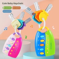 Jouet éducatif et de développement pour la petite enfance, voiture télécommandée musicale réaliste pour enfants avec clé de verrouillage