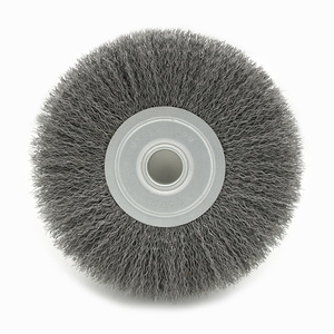 <span class=keywords><strong>Brosse</strong></span> plate en fil d'acier au carbone pour le polissage, l'élimination de la rouille et le décapage de la peinture, diamètres 75-200 mm, fourniture d'usine - Product Image 5