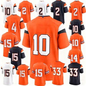 Maglia da calcio del Denver # 2 # 7 # Magliette a Maniche Corte da Football Americano Nix BONITTO Elway Arancioni con 10 Cuciture - Product Image 1