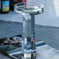 Lampe en verre cristal Honor of Crystal, porte-bougie chauffe-plat pour table, mariage, dîner et fête