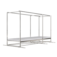 Étagères de culture hydroponique à double niveau en aluminium, réglables en hauteur sur 3 positions, faciles à assembler, design écologique pour serre intérieure