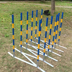 Juego de postes de acero Agility Slalom <span class=keywords><strong>Weave</strong></span> de 12 postes-Entrenamiento de espaciado ajustable certificado FCI - Product Image 3