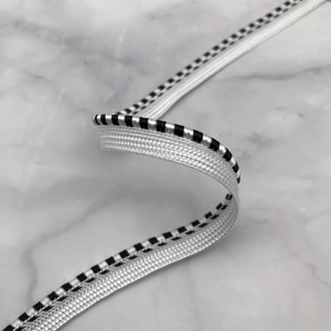 Corda da 8mm <span class=keywords><strong>a</strong></span> <span class=keywords><strong>righe</strong></span> fantasia misto 100% poliestere per borse abbigliamento scarpe tessuti per la casa - Product Image 2