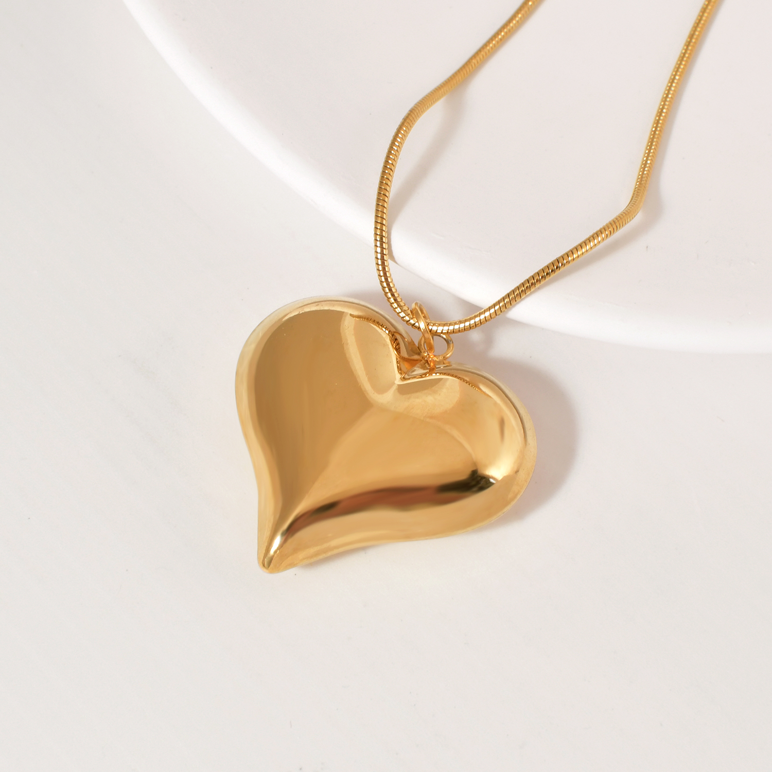 Heart Pendant and  Earrings  18k 金 K18 japan gold heart necklace and earrings set #177 - YouTube