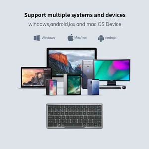 Tablet Rechargeable English Design Multi-Device Foldable Wireless <b>Keyboard</b> with Touchpad - Product Image 6
