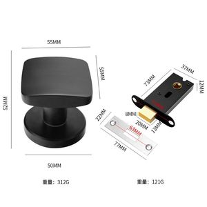 Cerradura de puerta oculta de una sola cara con orificio para llave, cerradura para puerta de pared, cerradura para puerta de habitación secreta, cerradura oculta, cerradura negra y gris - Product Image 3