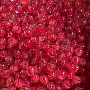 Wholesale manufacture different pattern glass cube beads round clear glass marbles pressed glass beads