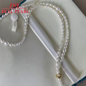 Mùa đông và mùa thu mặc áo len ngọc trai thiết yếu Chuỗi 2-8mm chất lượng cao không hạt nhân hạt 65-70cm - Product Image 3