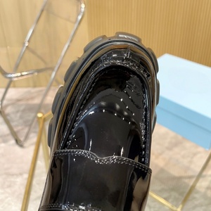 Zapatos de Cuero Genuino con Suela Gruesa, Mocasines con Punta Abierta que Aumentan la Altura, Estilo 2026, Clásicos Británicos Escolares Negros - Product Image 2