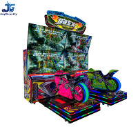 Machine de jeu d'arcade à monnayeur, simulateur de course de moto pour deux joueurs, machine de divertissement