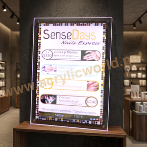 Acrylic LED <b>Light</b> <b>Box</b> Picture Frame with Edge Lighting Illuminated Display Sign for Photos Art and <b>Advertising</b> - Product Image 1