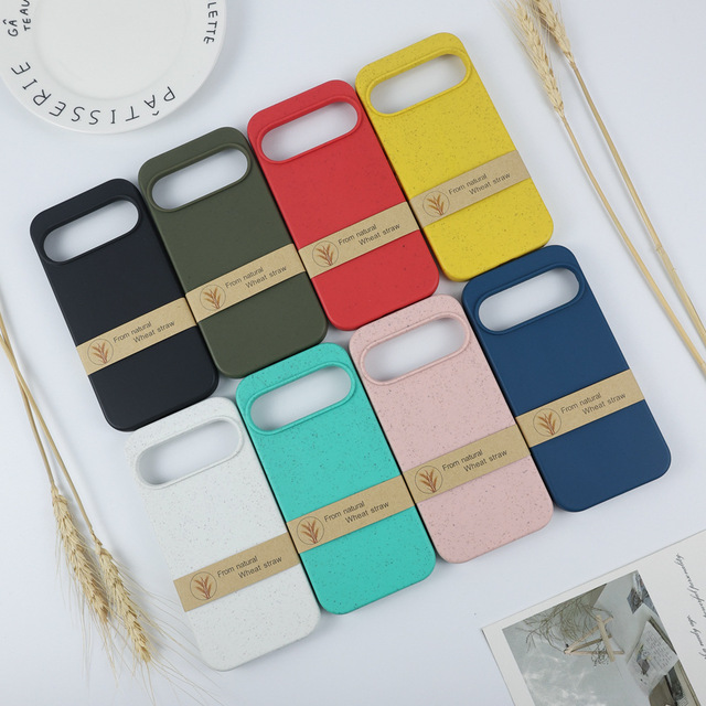 Biodegradable Wheat Straw Phone case for Google Pixel 10 9 Pro Shockproof Phone Case Eco Friendly Anti Drop Phone Cover Case