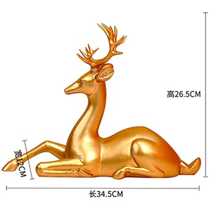 Porte-bouteille de vin en forme de cerf doré, décoration de Noël, statues en résine de renne, support de <span class=keywords><strong>comptoir</strong></span>, décoration de bureau, porte-vin - Product Image 2